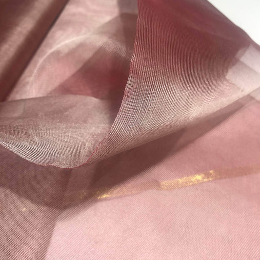 Stuv - Siden Organza Röd Brun 1,8m 173